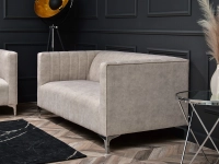 sofa roni piakowy tkanina, podstawa chrom