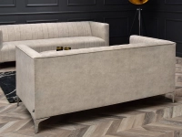 sofa roni piakowy tkanina, podstawa chrom