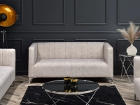 sofa roni piakowy tkanina, podstawa chrom
