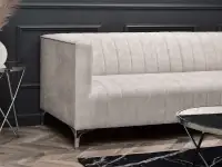 sofa roni piaskowy tkanina, podstawa chrom