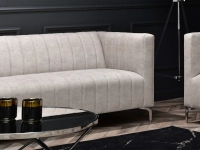 sofa roni piaskowy tkanina, podstawa chrom