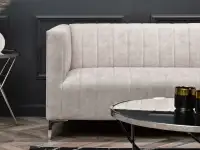 sofa roni piaskowy tkanina, podstawa chrom
