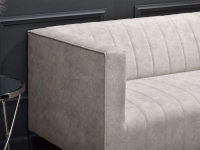 sofa roni piaskowy tkanina, podstawa chrom
