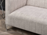 sofa roni piaskowy tkanina, podstawa chrom
