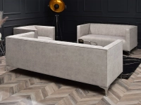 sofa roni piaskowy tkanina, podstawa chrom