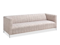 sofa roni piaskowy tkanina, podstawa chrom