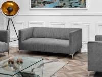 sofa roni szary tkanina, podstawa chrom