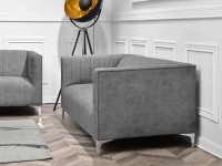 sofa roni szary tkanina, podstawa chrom