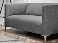 sofa roni szary tkanina, podstawa chrom