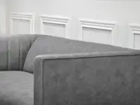 sofa roni szary tkanina, podstawa chrom