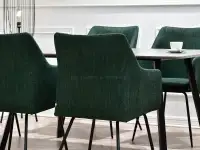 krzesło dori butelkowa zieleń tkanina, podstawa czarny
