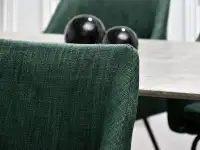 krzesło dori butelkowa zieleń tkanina, podstawa czarny
