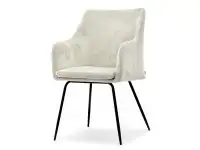 Produkt: krzesło dori ecru welur, podstawa czarny