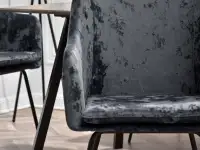 krzesło dori grafit welur, podstawa czarny