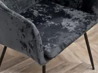 krzesło dori grafit welur, podstawa czarny