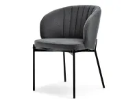 Produkt: Krzesło felice grafitowy tkanina, podstawa czarny