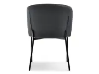 Krzesło felice grafitowy tkanina, podstawa czarny