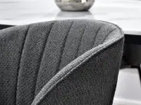 Krzesło felice grafitowy tkanina, podstawa czarny