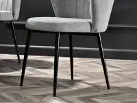 krzesło zita szary tkanina, podstawa czarny