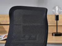 fotel biurowy werner czarny mesh, podstawa czarny