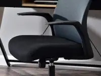 fotel biurowy werner grafitowy mesh, podstawa czarny