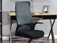 fotel biurowy werner grafitowy mesh, podstawa czarny