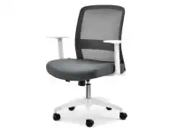 Produkt: fotel biurowy glen biały-grafitowy mesh, podstawa biały