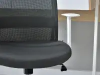 fotel biurowy glen biały-grafitowy mesh, podstawa biały