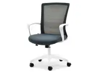 Produkt: fotel biurowy jared biały-grafitowy mesh, podstawa biały