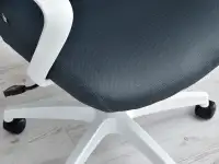 fotel biurowy jared biały-grafitowy mesh, podstawa biały