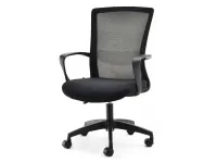 Produkt: fotel biurowy jared czarny mesh, podstawa czarny