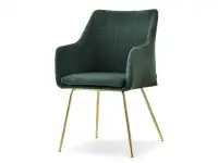 Produkt: krzesło dori butelkowa zieleń, podstawa złoty