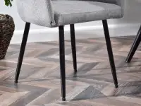 krzesło cynthia szary tkanina, podstawa czarny