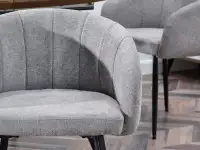 krzesło cynthia szary tkanina, podstawa czarny