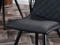 krzesło rita czarny skóra ekologiczna, podstawa czarny