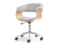 Produkt: fotel biurowy manza dąb-popiel welur, podstawa chrom