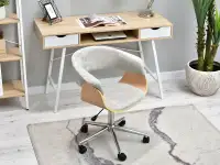 fotel biurowy manza dąb-popiel welur, podstawa chrom