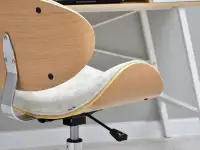 fotel biurowy swing dąb-popiel welur, podstawa chrom