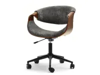Produkt: fotel biurowy rapid orzech-szary welur, podstawa czarny