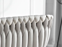 sofa rosa szary welur, podstawa czarny