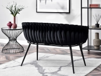 sofa rosa czarny welur, podstawa czarny