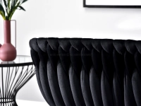 sofa rosa czarny welur, podstawa czarny