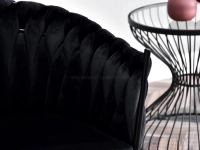 sofa rosa czarny welur, podstawa czarny