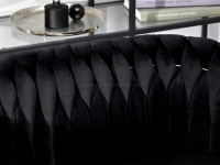 sofa rosa czarny welur, podstawa czarny