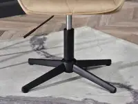 fotel velo-static beżowy welur,podstawa czarny