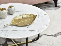stolik-kawowy alisa-xl biały-marmur,podstawa czarny-złoty
