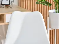 krzesło obrotowe luis move biały skóra ekologiczna,podstawa biały