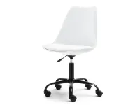 Produkt: krzesło obrotowe luis move biały skóra ekologiczna,podstawa czarny