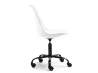 krzesło obrotowe luis move biały skóra ekologiczna,podstawa czarny