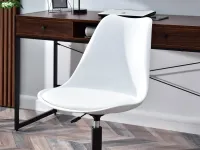 krzesło obrotowe luis move biały skóra ekologiczna,podstawa czarny